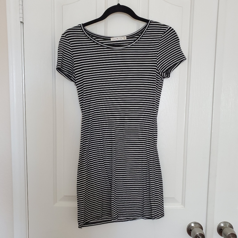 Striped Bodycon Tshirt Dress